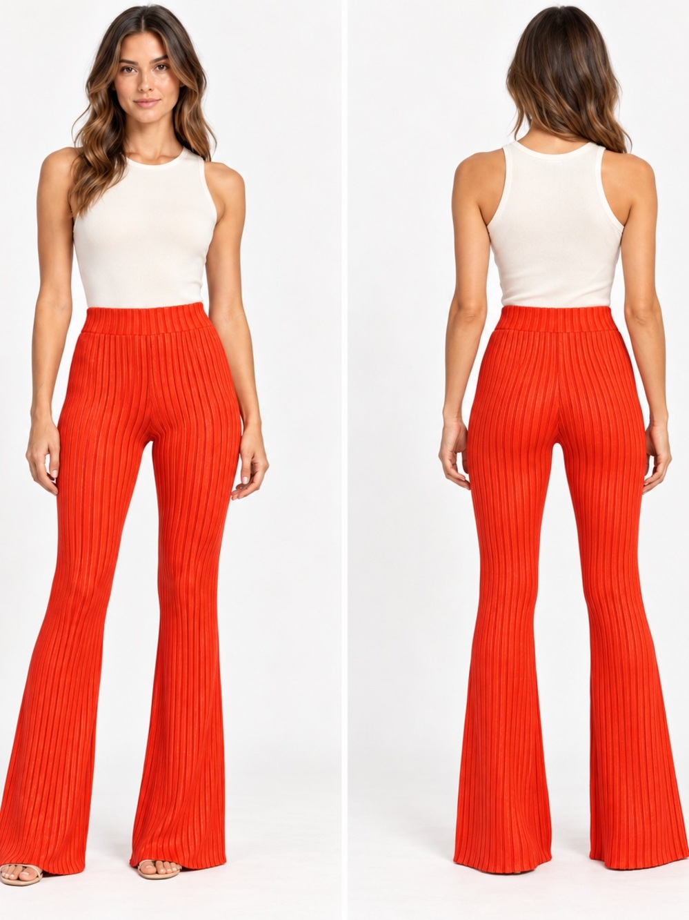 NWT Galvan London Rhea Ribbed Lounge Pants Coral XS